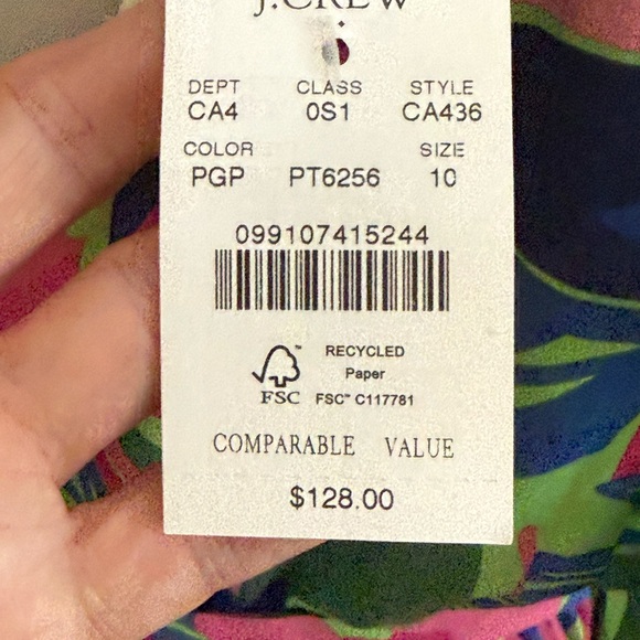 J. Crew Floral One-Shoulder Dress - Picture 10 of 11